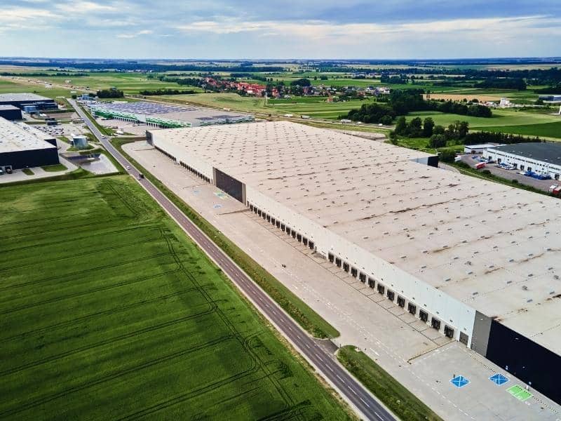 LiDAR mapping of a warehouse and distribution center site in Pensacola Florida for grading, drainage, and phased expansion planning.